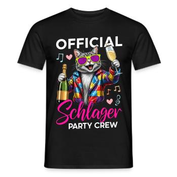 Équipe officielle de Schlager Party - T-shirt homme - noir - Devant - AI Model Male 178 light (178cm)