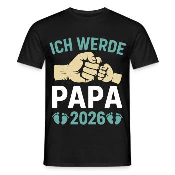 Father-to-be I WILL BE A DAD 2026 Funny - Men's T-Shirt - black - Front - AI Model Male 178 light (178cm)