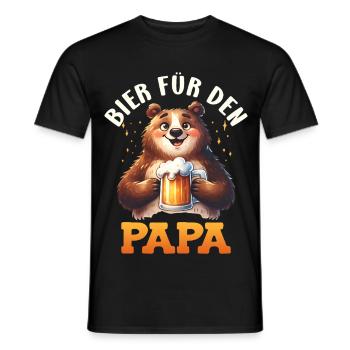 Future papa BIÈRE POUR PAPA Drôle - T-shirt homme - noir - Devant - AI Model Male 178 light (178cm)