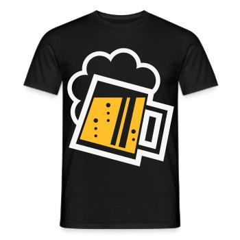 Chope à bière bavaroise (bière / chope à bière / R /// 2C) - T-shirt homme - noir - Devant - AI Model Male 178 light (178cm)