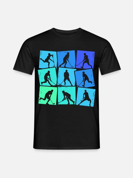 Floorball Spieler Floorballer Unihockey Jungen - Männer T-Shirt - Schwarz
