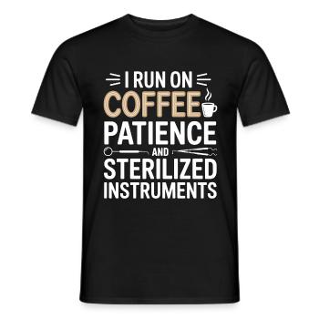 Équipe de soins bucco-dentaires Infirmière dentaire - T-shirt homme - noir - Devant - AI Model Male 178 light (178cm)