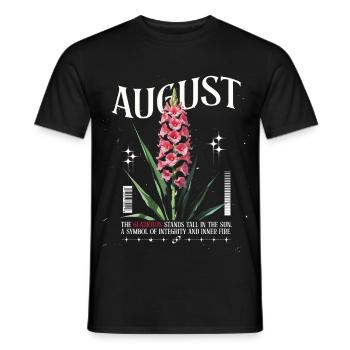 Geburtsblumen August Gladiole Geburtsblume - Männer T-Shirt - Schwarz - Vorne - AI Model Male 178 light (178cm)
