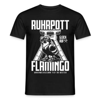 Ruhropt Flamingo Style industriel - T-shirt homme - noir - Devant - AI Model Male 178 light (178cm)