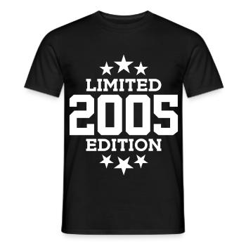 ÉDITION LIMITÉE 21E ANNIVERSAIRE 2005 - T-shirt homme - noir - Devant - AI Model Male 178 light (178cm)