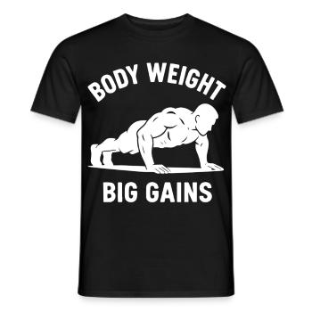 Poids corporel Grands gains Gymnastique suédoise Fitness Gym - T-shirt homme - noir - Devant - AI Model Male 178 light (178cm)