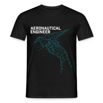 Aeronautical Engineer Plane Science Nerd Gift - Men's T-Shirt - black - Front - AI Model Male 178 light (178cm)