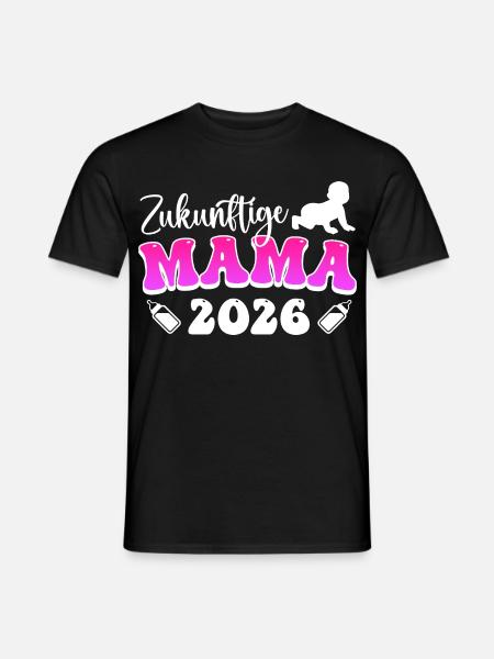 FUTURE MOM 2026 Soon Mom Funny - Men's T-Shirt - black