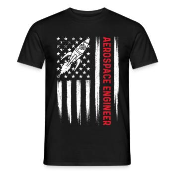 Luft- und Raumfahrtingenieur Einfaches fettes STEM Pride Zitat - Männer T-Shirt - Schwarz - Vorne - AI Model Male 178 light (178cm)