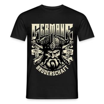 Nordic Brotherhood Germane - Men's T-Shirt - black - Front - AI Model Male 178 light (178cm)