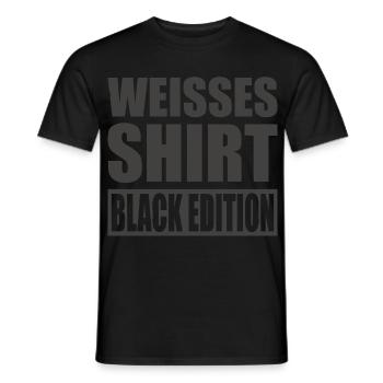 White Shirt Black Edition - Men's T-Shirt - black - Front - AI Model Male 178 light (178cm)