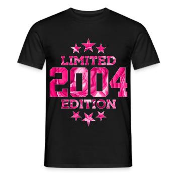 LIMITED EDITION 2004 22ND BIRTHDAY - Men's T-Shirt - black - Front - AI Model Male 178 light (178cm)
