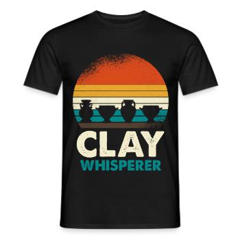 Clay Whisperer Sonnenuntergang - Männer T-Shirt - Schwarz - Vorne - AI Model Male 178 light (178cm)