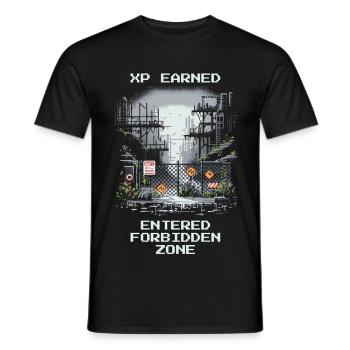 XP erhalten: Verbotene Zone entdeckt - Männer T-Shirt - Schwarz - Vorne - AI Model Male 178 light (178cm)