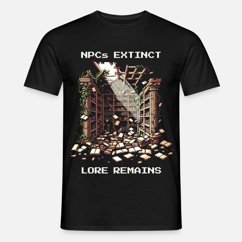 Les PNJ disparus, l’histoire reste | Post-apocalyptique - T-shirt homme - noir