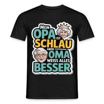 Drôle grand-mère grand-père disant design pour les enfants & - T-shirt homme - noir - Devant - AI Model Male 178 light (178cm)