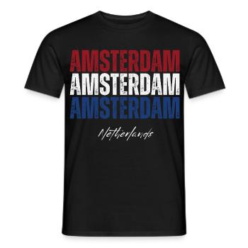 Amsterdam, Niederlande, ich liebe Holland - Männer T-Shirt - Schwarz - Vorne - AI Model Male 178 light (178cm)
