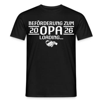 Opa 2026 loading Schwangerschaftsverkündung - Männer T-Shirt - Schwarz - Vorne - AI Model Male 178 light (178cm)