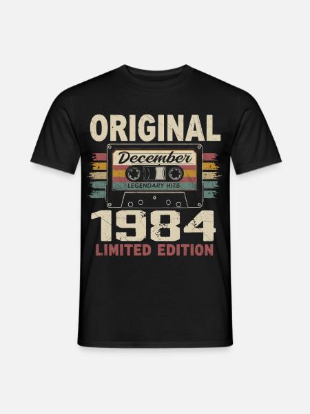 December 1984 Birthday Gift - Men's T-Shirt - black