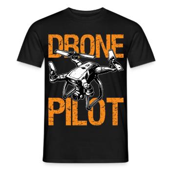 Drone Life Pilot Quadcopter Gift RC - Men's T-Shirt - black - Front - AI Model Male 178 light (178cm)