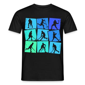 Hockey sur gazon Joueurs de hockey Enfants Garçons Hockey - T-shirt homme - noir - Devant - AI Model Male 178 light (178cm)