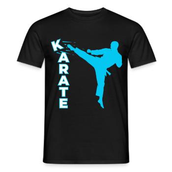 Karaté, Karaté Combattant, Arts martiaux, Karaté Kick - T-shirt homme - noir - Devant - AI Model Male 178 light (178cm)
