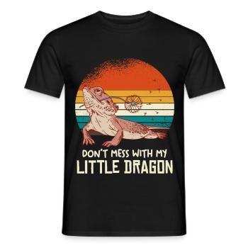 Little Dragon Sticker Doesn't Bother Me - Men's T-Shirt - black - Front - AI Model Male 178 light (178cm)