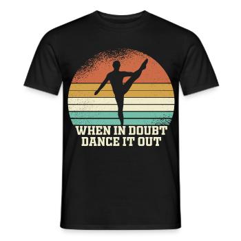 Danse du doute Rétro Coucher de soleil - T-shirt homme - noir - Devant - AI Model Male 178 light (178cm)