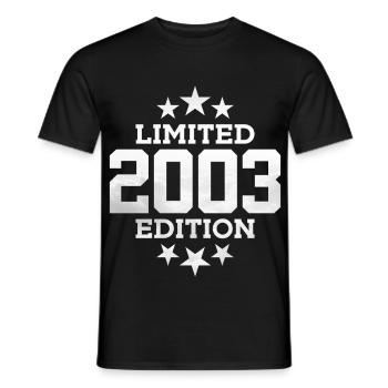 LIMITED EDITION 2003 23RD BIRTHDAY - Men's T-Shirt - black - Front - AI Model Male 178 light (178cm)