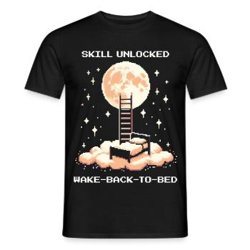 Skill Unlocked: WBTB | Lucid dream, lucid - Men's T-Shirt - black - Front - AI Model Male 178 light (178cm)