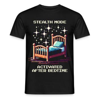 Stealth-Modus: nach dem Zubettgehen | Eltern - Männer T-Shirt - Schwarz - Vorne - AI Model Male 178 light (178cm)