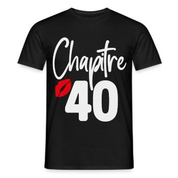Kapitel 40 Geburtstagsgeschenk Frau 40 Jahre - Männer T-Shirt - Schwarz - Vorne - AI Model Male 178 light (178cm)