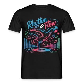 Streetdance Beat – Urban DJ Music Design - T-shirt homme - noir - Devant - AI Model Male 178 light (178cm)