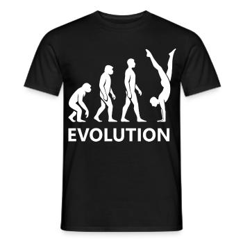 Evolution Calisthenics Fitness Gym Training - Männer T-Shirt - Schwarz - Vorne - AI Model Male 178 light (178cm)