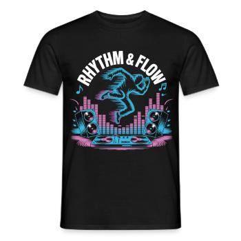 Streetdance Beat – Urban DJ Music Design - T-shirt homme - noir - Devant - AI Model Male 178 light (178cm)
