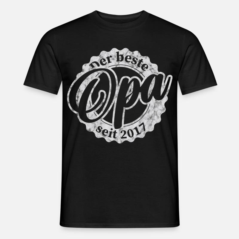 Der Beste Opa seit 2017 - Männer T-Shirt - Schwarz