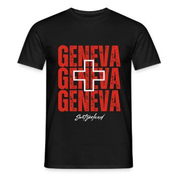 I love Guinevere, souvenir of Geneva - Men's T-Shirt - black - Front - AI Model Male 178 light (178cm)