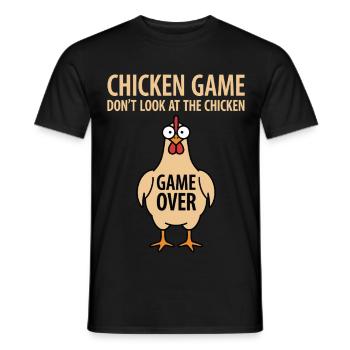 Spieltheorie Chicken Game Schau Nicht Auf Das Huhn - Männer T-Shirt - Schwarz - Vorne - AI Model Male 178 light (178cm)