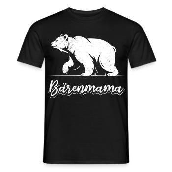 Werdende Mutter BÄRENMAMA Bald Mama Lustiges - Männer T-Shirt - Schwarz - Vorne - AI Model Male 178 light (178cm)