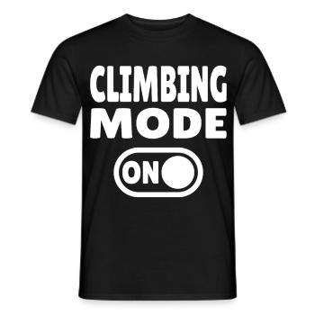 Climbing Mode ON – Boulder & Kletter Style - Men's T-Shirt - black - Front - AI Model Male 178 light (178cm)