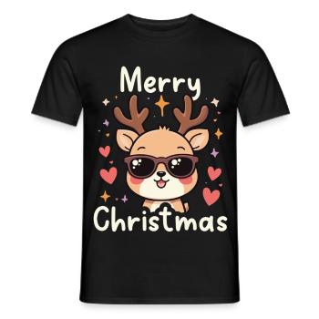 Frohe Weihnachten - Männer T-Shirt - Schwarz - Vorne - AI Model Male 178 light (178cm)