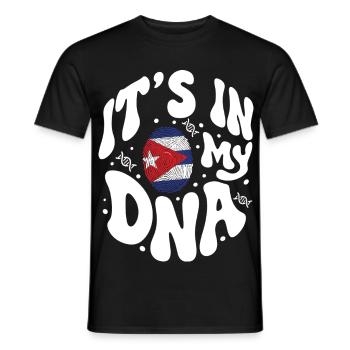 Cuban DNA Cuba Flag Hispanic - Men's T-Shirt - black - Front - AI Model Male 178 light (178cm)