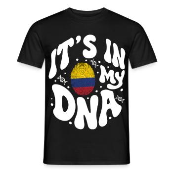 ADN colombien Colombie Drapeau hispanique - T-shirt homme - noir - Devant - AI Model Male 178 light (178cm)