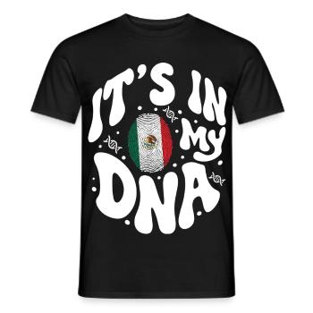 Mexikanische DNA Mexiko Flagge Hispanisch - Männer T-Shirt - Schwarz - Vorne - AI Model Male 178 light (178cm)