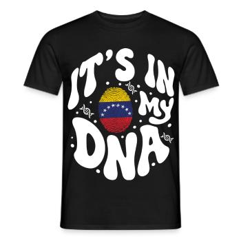 Venezolanische DNA Venezuela Flagge Hispanisch - Männer T-Shirt - Schwarz - Vorne - AI Model Male 178 light (178cm)