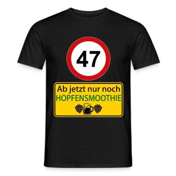 47 Ab jetzt nur noch Hopfensmoothie - Männer T-Shirt - Schwarz - Vorne - AI Model Male 178 light (178cm)