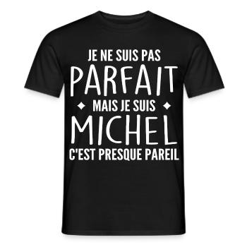 Michel Ein Vorname, eine Haltung Humor Michel - Männer T-Shirt - Schwarz - Vorne - AI Model Male 178 light (178cm)