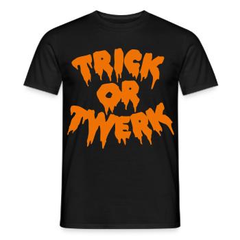 TRICK OR TWERK - Männer T-Shirt - Schwarz - Vorne - AI Model Male 178 light (178cm)