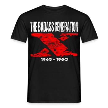Generation X 1965 1980 Retro - Men's T-Shirt - black - Front - AI Model Male 178 light (178cm)