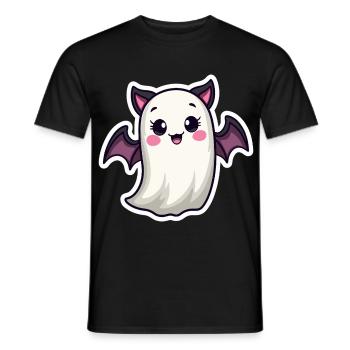 Chauve-souris fantôme d’Halloween - T-shirt homme - noir - Devant - AI Model Male 178 light (178cm)